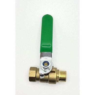 Кран шаровый, воздушный, с резьбами M3/8" x F3/8" (латунь) (HD-BV8-MF38) H-D