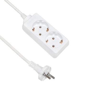 Удлинитель 2 гнезда 10м, 16А/3,6кW с з/к, ПВС 3х1,5 PIONER ETP