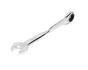 Ключ комбинированный с трещ., удлиненный, 19х19мм, с изог/рук., хром.покр. (121245) HORTZ