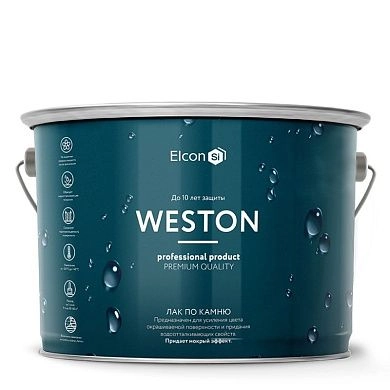 Лак водоотталкивающий по камню ELCON Weston бесцветный (с мокрым эффектом) 9.0 л