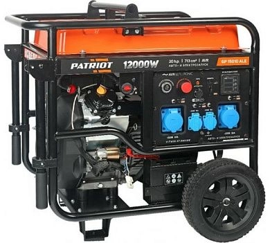 Генератор бензиновый GP 15010ALE (12 кВт 220В 40л розетки 2х16А/2х32А колеса) PATRIOT / IMPERIAL