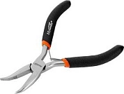 Длинногубцы изогнутые 130 мм Mini, никелированные, авторазжим (17822) SPARTA