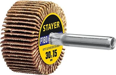 Круг лепестковый на шпильке P180, 30х15 мм, тип КЛО (36606-180) STAYER