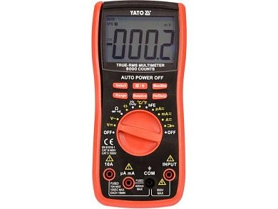 Мультиметр цифровой 0-600 В + True RMS (YT-73085) YATO