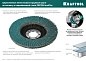 Круг лепестковый 125х22.23 мм для металла, нерж. стали, P40, циркон. (36594-125-40) KRAFTOOL фото6