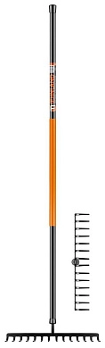 Грабли цельнометаллические 14 зубьев (2042) FINLAND
