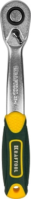 Трещотка 1/4", 72зуб., 145мм, изогнутая, Cr-V "PRO" (27795-1/4_z02) KRAFTOOL