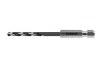 Сверло по металлу ц/х 4.5х43х103 мм, HSS, хв. HEX 1/4", класс A1 "IMPACT READY" (29603-4.5) STAYER