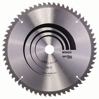 Диск пильный 305х30х2.5х60 Optiline Wood (2 608 640 441) BOSCH