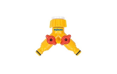 Коннектор HoZelock 2256 для крана двойной. 1/2" / 3/4" (12,5 мм и 19 мм) (22560000) HoZelock