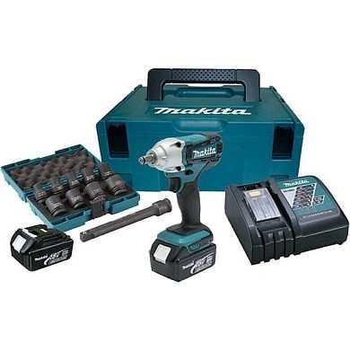 Гайковерт ударный аккум. DTW 285R FJX (18.0 В, 2 акк. х 3.0 А/ч Li-Ion, 1/2", 280 Нм, чем.) MAKITA