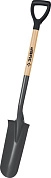 Лопата 353х152х1120мм,полотно 1.7мм, закал, дерев. лакир. черенок высш. сорт с рукоят (4-39515) ЗУБР