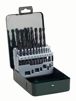 Набор сверл по металлу 1.0-10.0 мм, HSS-R, 19шт. (2 607 019 435) BOSCH