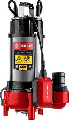 Насос фекальный с режущим механизмом 450 Вт(НПФ-450-Р) ЗУБР