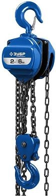 Таль цепная "ТШ-2-6" шестеренная, Профессионал 43082-2, 2т / 6м (43082-2_z01) ЗУБР