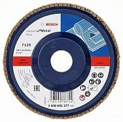 Круг лепестковый 125х22 мм для металла, Р120 Standard for Metal (2 608 601 277) BOSCH