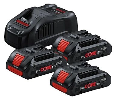 Аккумулятор 18В 3шт 4.0 А/ч Li-ion GBA 18V ProCore + ЗУ GAL 1880 CV (0 615 990 N2G) BOSCH
