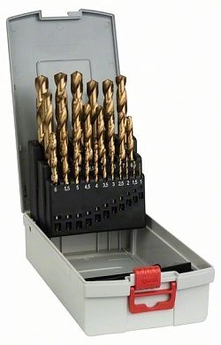 Набор сверл по металлу 1.0-13.0 мм, HSS-TiN, угол 135°, 25шт. (2 608 587 019) BOSCH