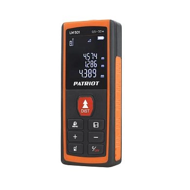 Дальномер лазерный LM501 (50м, точность: 2мм, красный лазер, IP54) PATRIOT / IMPERIAL