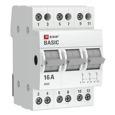Трехпозиционный переключатель 3P 25А (tps-3-25) EKF Basic
