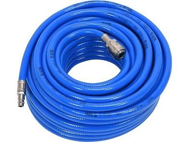 Шланг PVC воздушный армированный 8мм x 20м 2.0MPa с фитингами (YT-24221) YATO