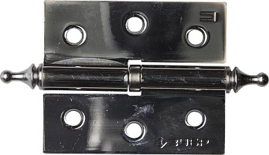 Петля дверная разъемная "ЭКСПЕРТ", 1 подшипник, цвет хром (CP), правая, с крепежом, 75х63х2,5мм, 2 шт (37605-075-2R) ЗУБР
