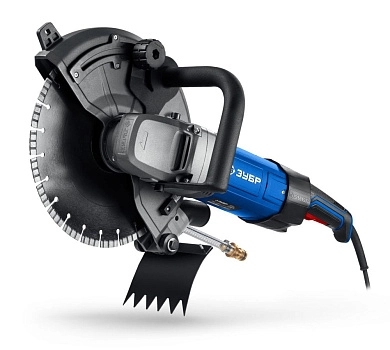 Резчик по бетону электр. 2.7 кВт, диск 300/305мм х 25.4/20мм, глубина реза 100мм (РЭ-2700-300) ЗУБР