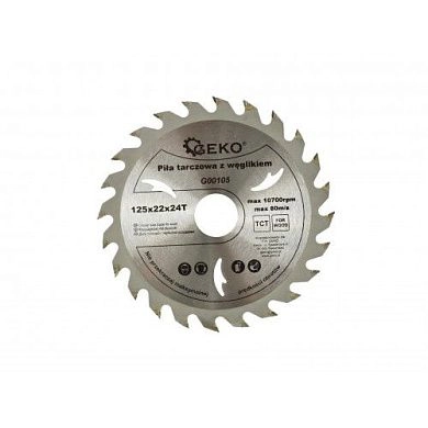 Диск пильный 125х22х24T по дереву (G00105) GEKO