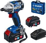 Гайковерт ударный аккум. GB-250-42 (20.0 В, 2 акк. х 4.0 А/ч Li-Ion, 1/2", 280 Нм, чем.) Проф. ЗУБР