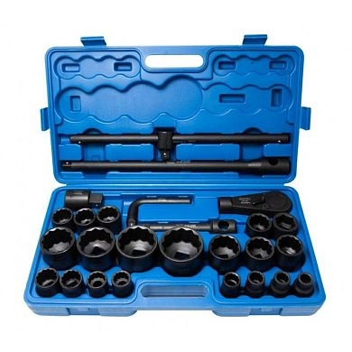 Набор головок ударных с трещоткой и удл. 3/4", 1" 26пр. (RF-68262-9MPB) RockForce