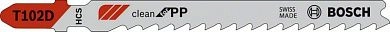 Пилка лобзиковая T 102 D, HCS (полипропилен), 5шт. (2 608 667 444) BOSCH