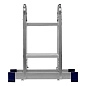 Лестница-трансформер алюм. шарнирная, 4х2 ступ, 2410мм, слож.660х340х280мм, (97879) СИБРТЕХ фото8