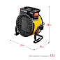 Пушка тепловая электрическая SEK-5R (3 кВт, 300 м3/ч, 230В) STEHER фото3