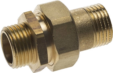Соединитель прямой с накидной гайкой, латунь, ш/ш, 1/2" (51037-S/S-1/2) GENERAL FITTINGS