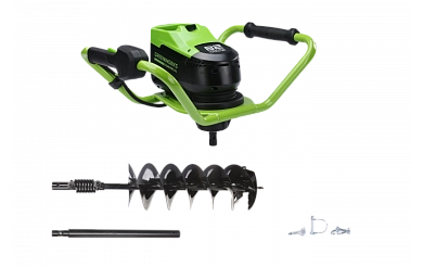 Землебур аккум. Greenworks GC-AUGER (82.0 В, без АКБ и ЗУ, 1400 Вт, посад. отв. 20 мм)
