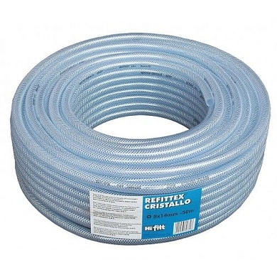 Шланг ПВХ армированный REFITTEX CRISTALLO 16х24мм 10/30bar (бухта 50м)(TXRC16*24/50) BRADAS