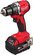 Дрель-шуруповерт ударная аккум. M18 BLPDRC-402C (18.0 В, 2 акк. х 4.0 А/ч, 60.5 Нм, кейс) Milwaukee