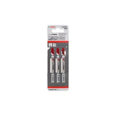 Пилка для лобзика 3шт. T102BF CleanPMMA, (2.608.636.780) BOSCH