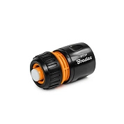 Соединение быстросъемное с аквастопом 1/2" - 5/8" BLACK LINE, 3шт. (ECO-PWB2140/3) BRADAS