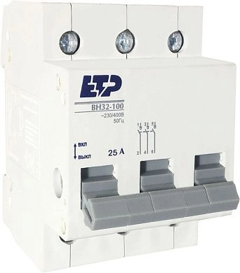 Выключатель нагрузки ВН32-100 (400В 3Р 25А 12кА) 12328 ETP