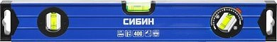 Уровень коробчатый усиленный, утолщенный профиль, 2 фрезерованные поверхности, 3 противоударных ампулы (1 поворотная на 360 град), 4 (34609-040) СИБИН