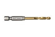 Сверло по металлу 4.0x71.5мм, 2шт. HSS-Co, Shokwave Red Hex HSS-G TiN (48894708) MILWAUKEE