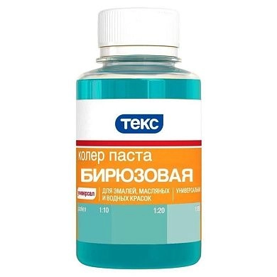 Паста колеровочная универсальная, ТЕКС, №19 бирюзовая 0.1 л