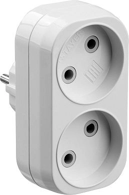 Разветвитель электрический MAXElectro, 55087-2, 2 гнезда, 10А/220В (55087-2) STAYER