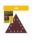 Треугольник шлифовальный на липучке GIRAFFE T-285 мм, Р120, 12 отв., 5 шт. (35683-120) STEHER фото2