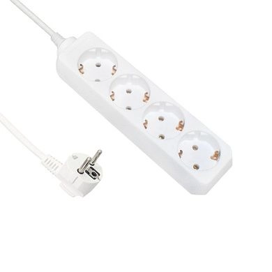 Удлинитель 4 гнезда 2м, 10А/2,2кW с з/к, ПВС 3х0,75 POWERMAN ETP