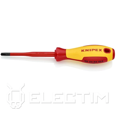 Отвертка PlusMinus PH/S 2 Slim диэл., длина стержня 100мм, 212мм (982402SLS) KNIPEX