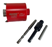 Коронка алмазная сегментная (подрозетник) 72мм, в сборе "Стандарт" (KL0145-72/62) KLASSE