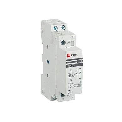 Контактор модульный КМ (230/400В 25А NО+NC IP20) km-1-25-11 EKF PROxima