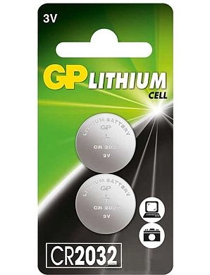 Батарейка литиевая GP CR2032-C2, 2шт.